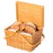 Vintiquewise Woodchip Picnic Storage Basket with Cover and Movable Handles, Small QI004013.S - alternate 1